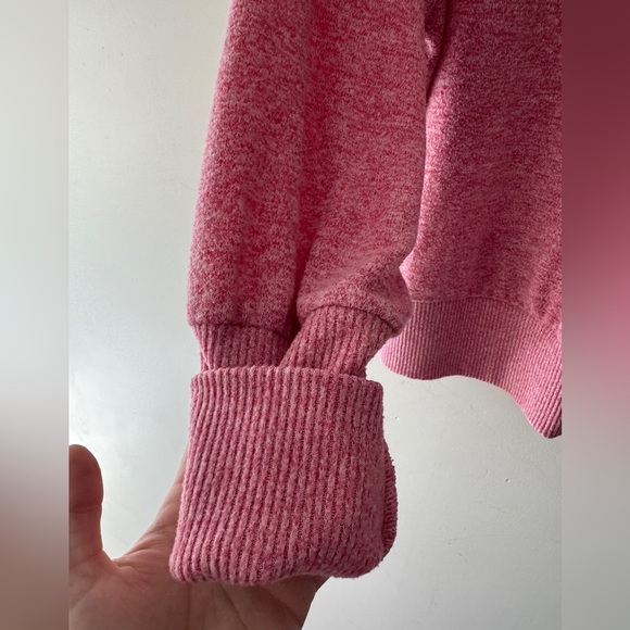 Maeve Anthropologie Marled Laney Pink Soft Mock Cowl Neck Sweater 1X - Picture 3 of 8